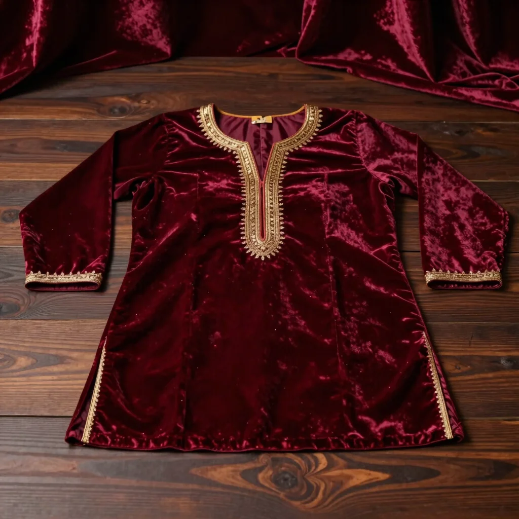 Imperial Velvet Embroidered Anarkali Set